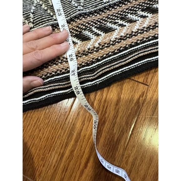 Old Navy Womens Open Cardigan Textured Knit Black White Brown Small Oversized - Picture 7 of 8